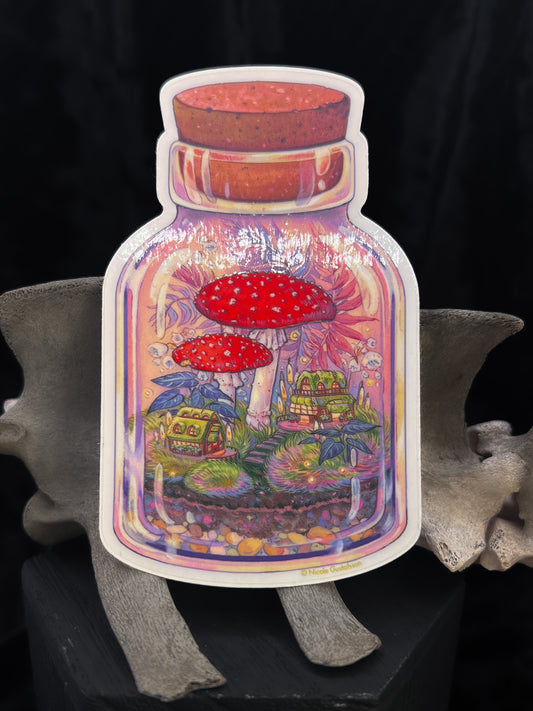 Mushroom Terrarium Sticker