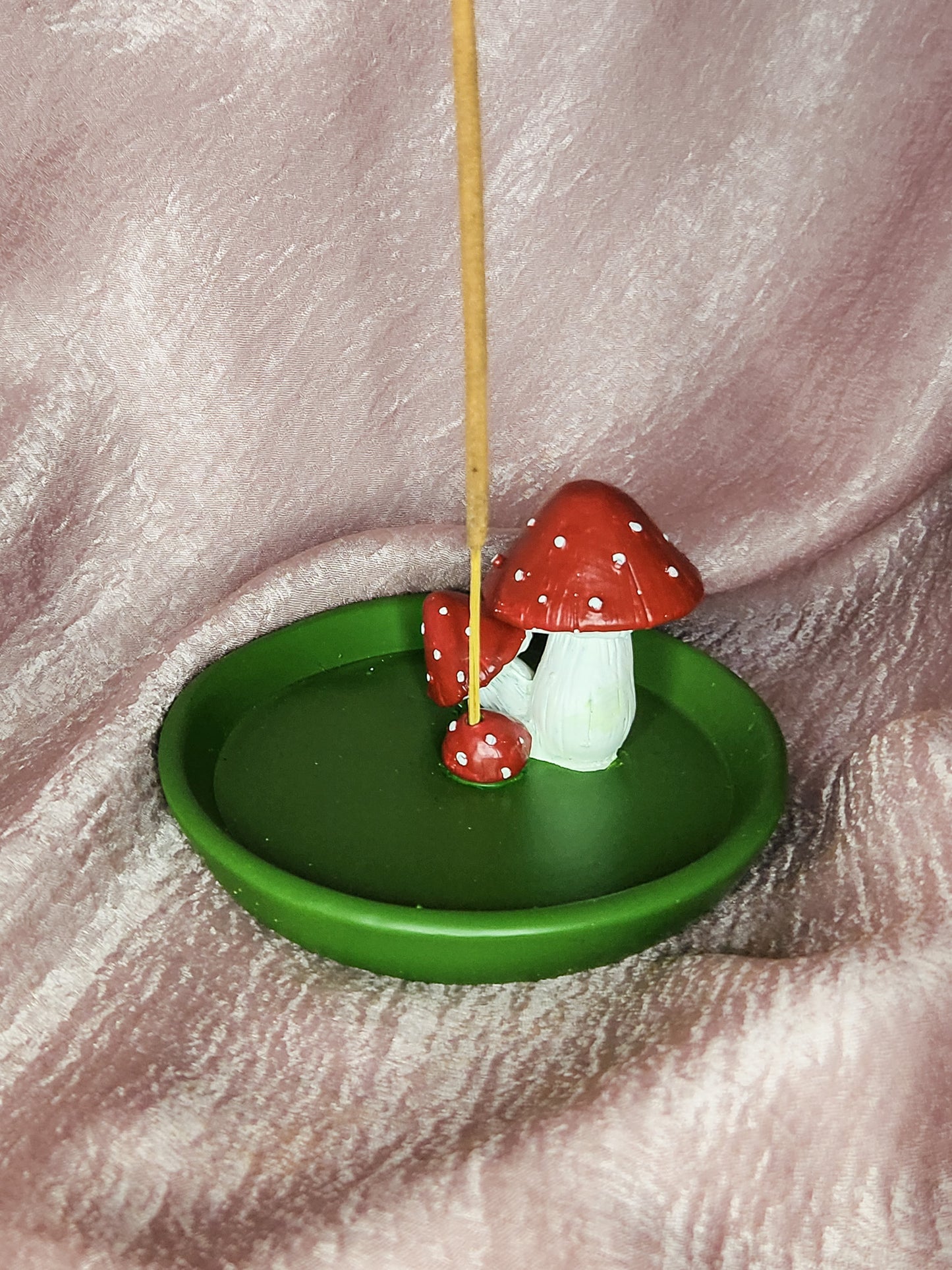 Mushrooms Polyresin Incense Holder