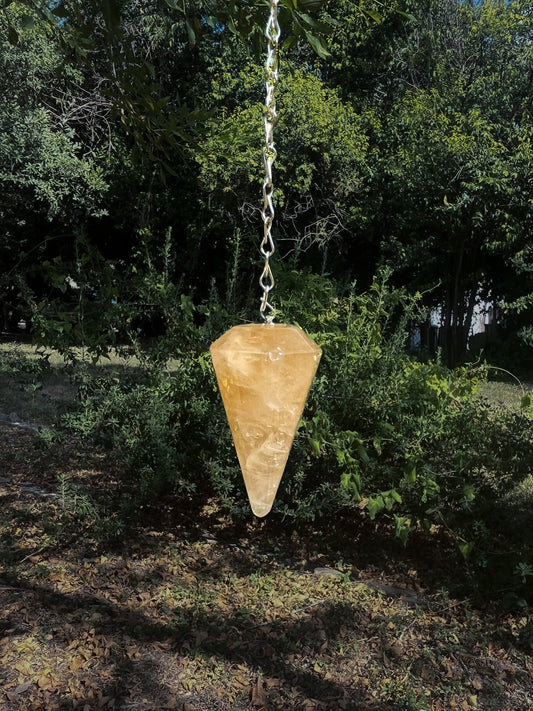 Natural Citrine Pendulum