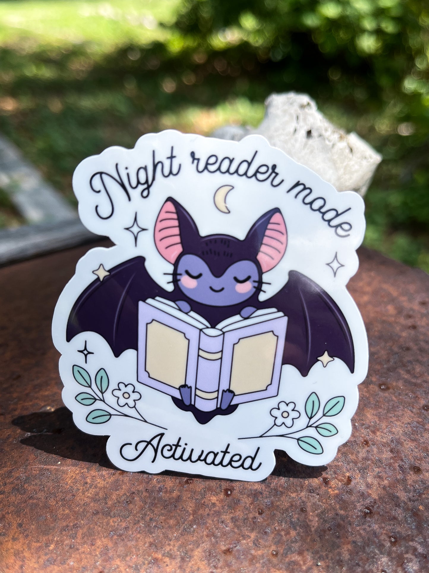 Night Reader Bat Sticker