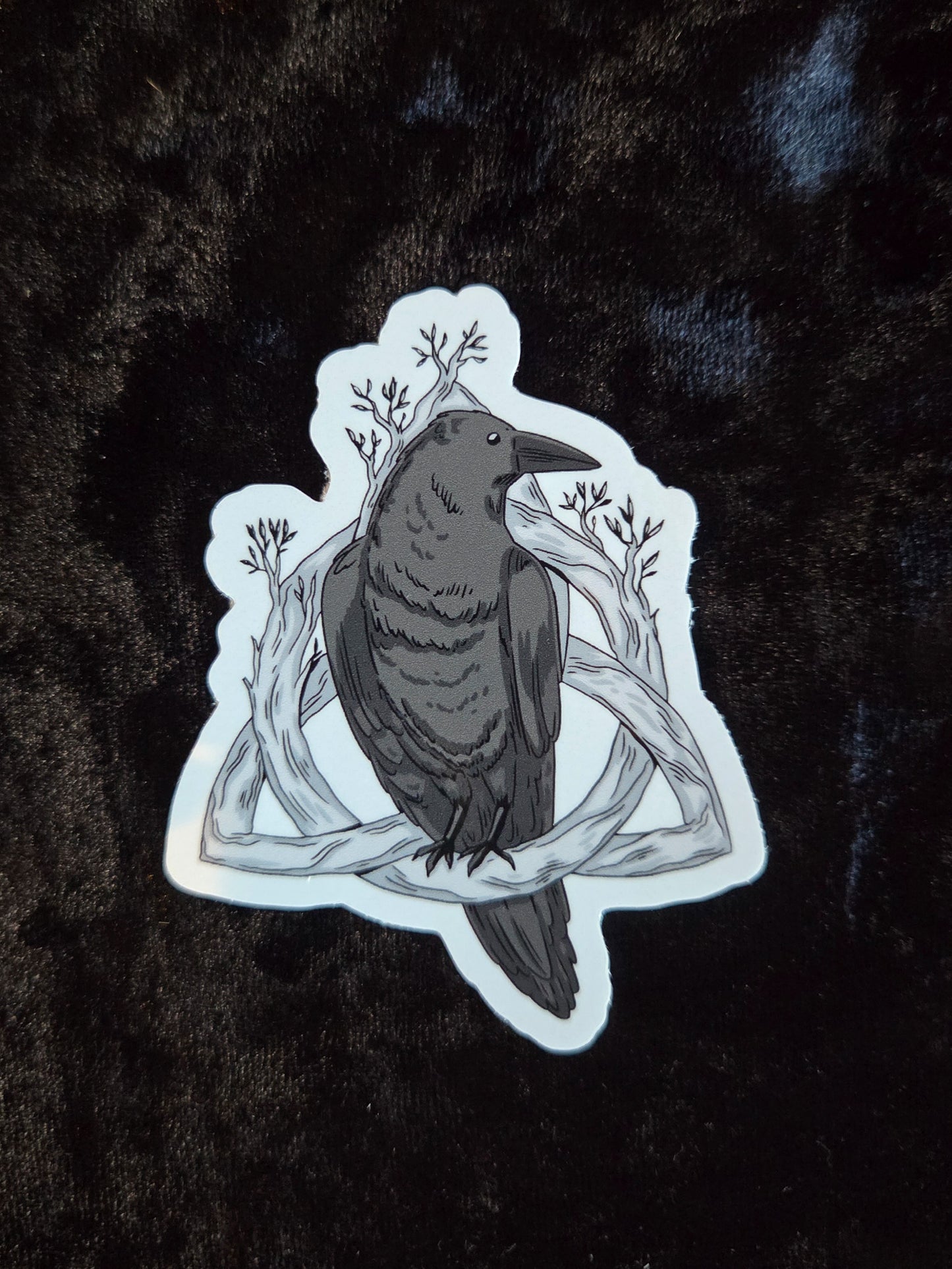 Norse Raven Sticker - 3"