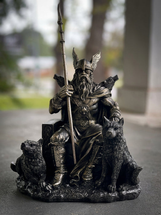 Odin On His Throne Statue