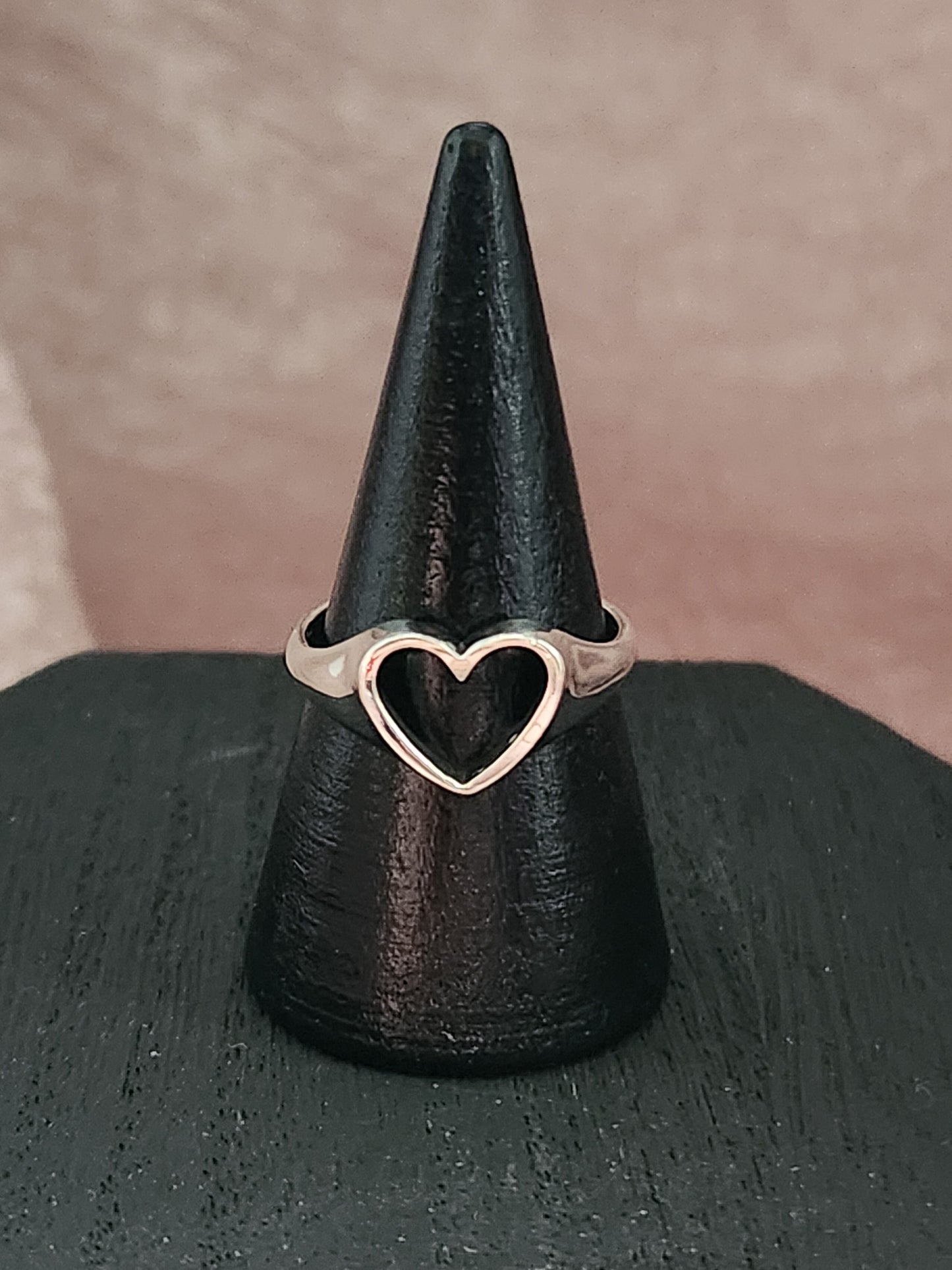 Open Heart Signet Ring