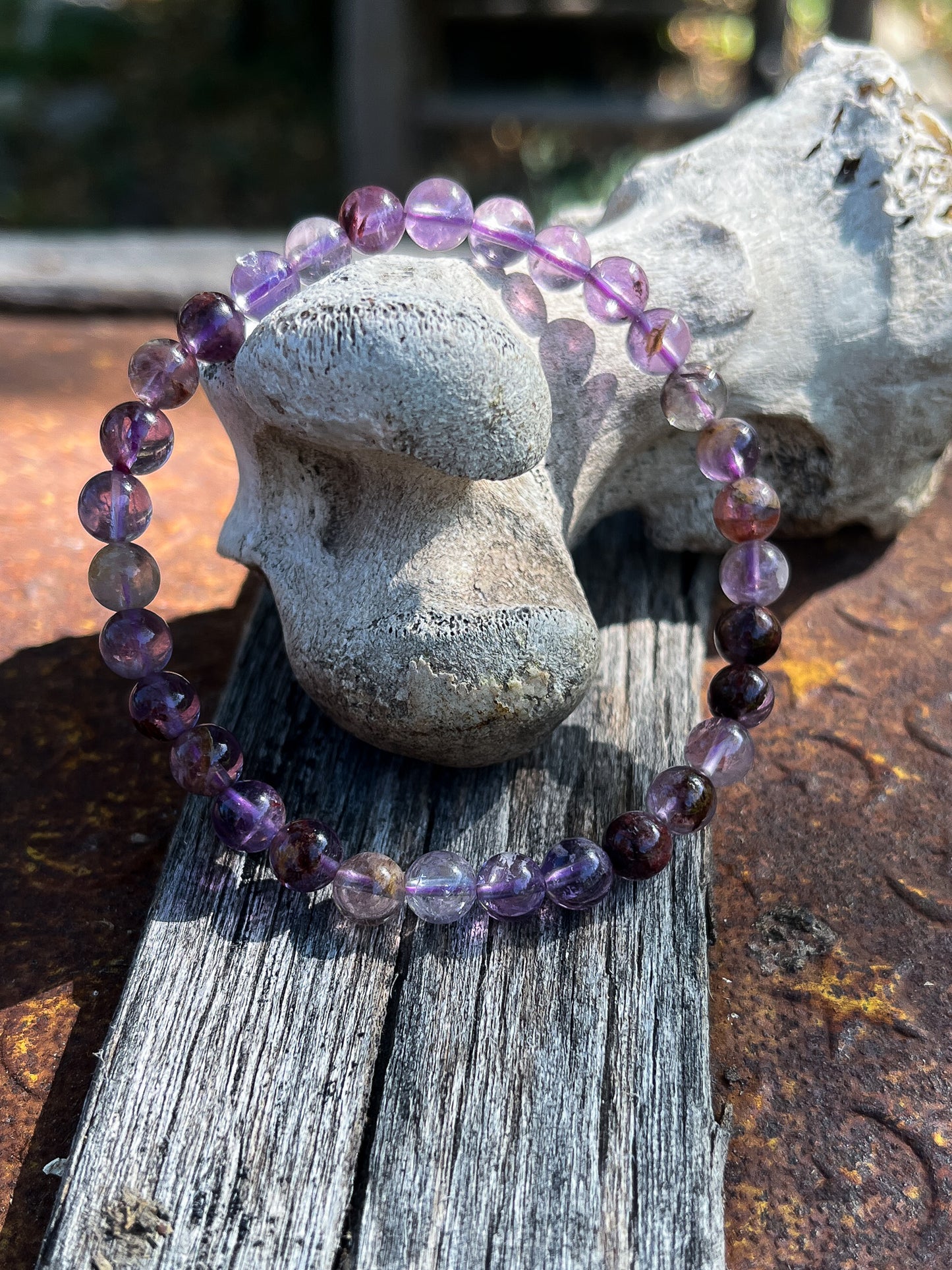 Purple Phantom Quartz Bracelet (Multiple Styles)