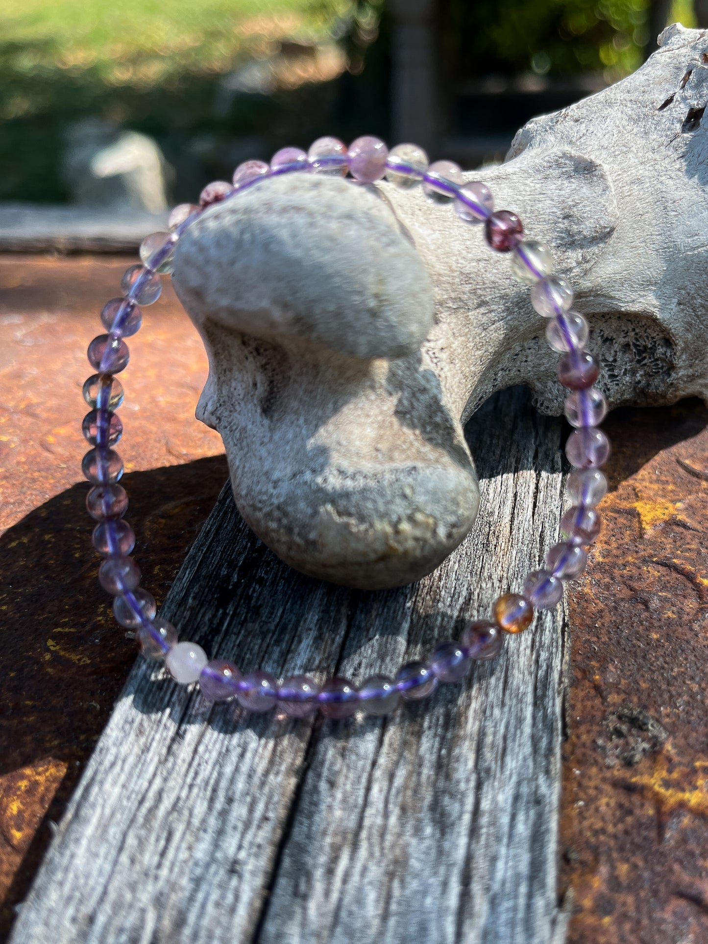 Purple Phantom Quartz Bracelet (Multiple Styles)