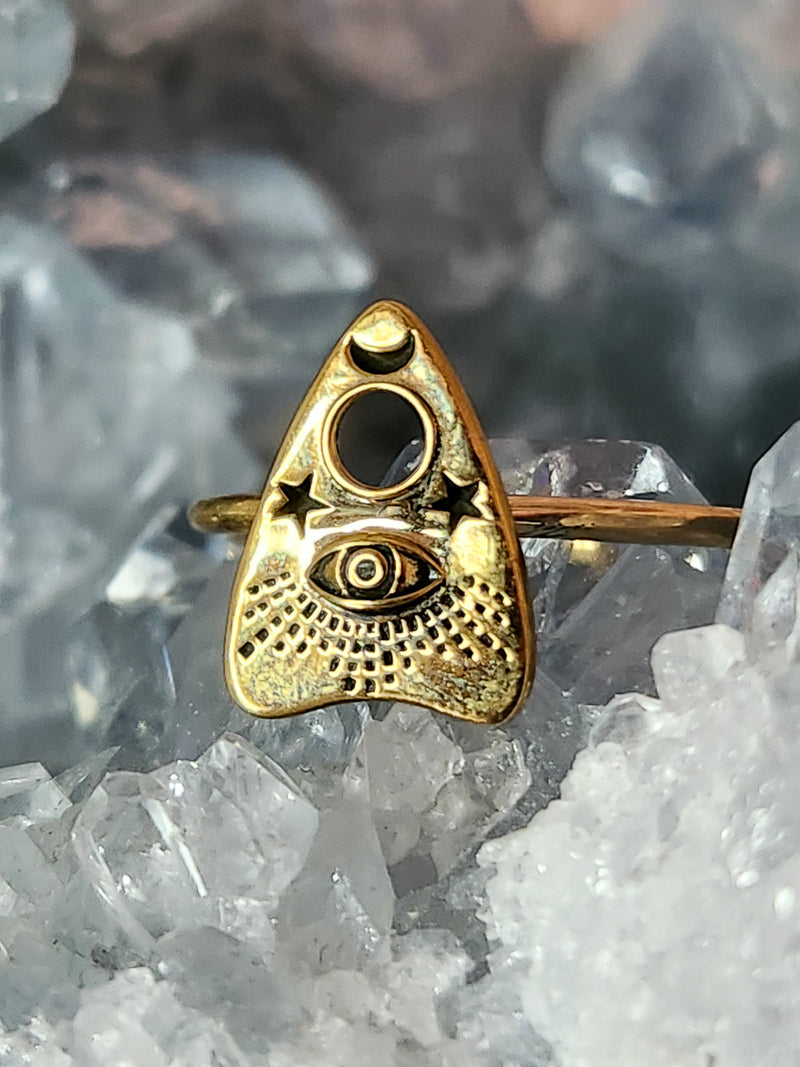 Planchette Ouija Ring Bronze
