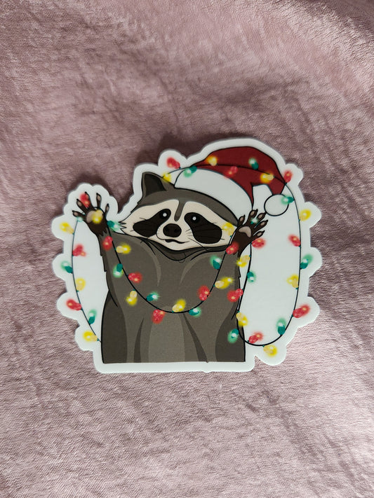 Racoon With Lights Sticker