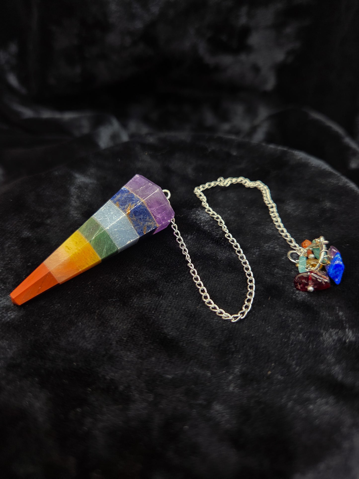 Rainbow Chakra Layered Pendulum