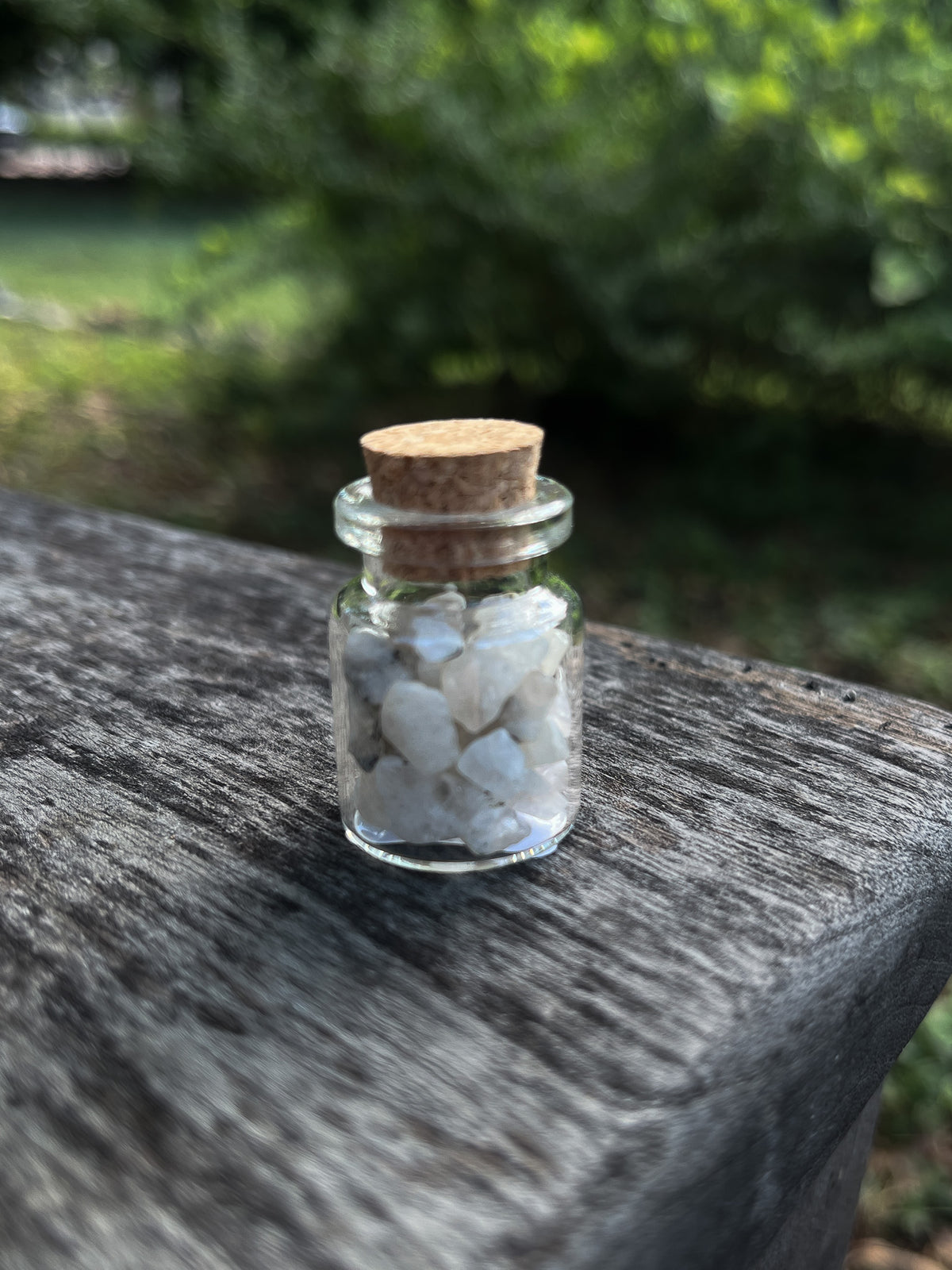 Rainbow Moonstone Crystal Chip Jar