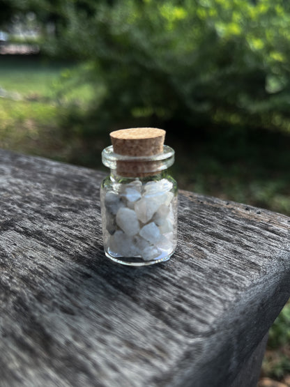 Rainbow Moonstone Crystal Chip Jar