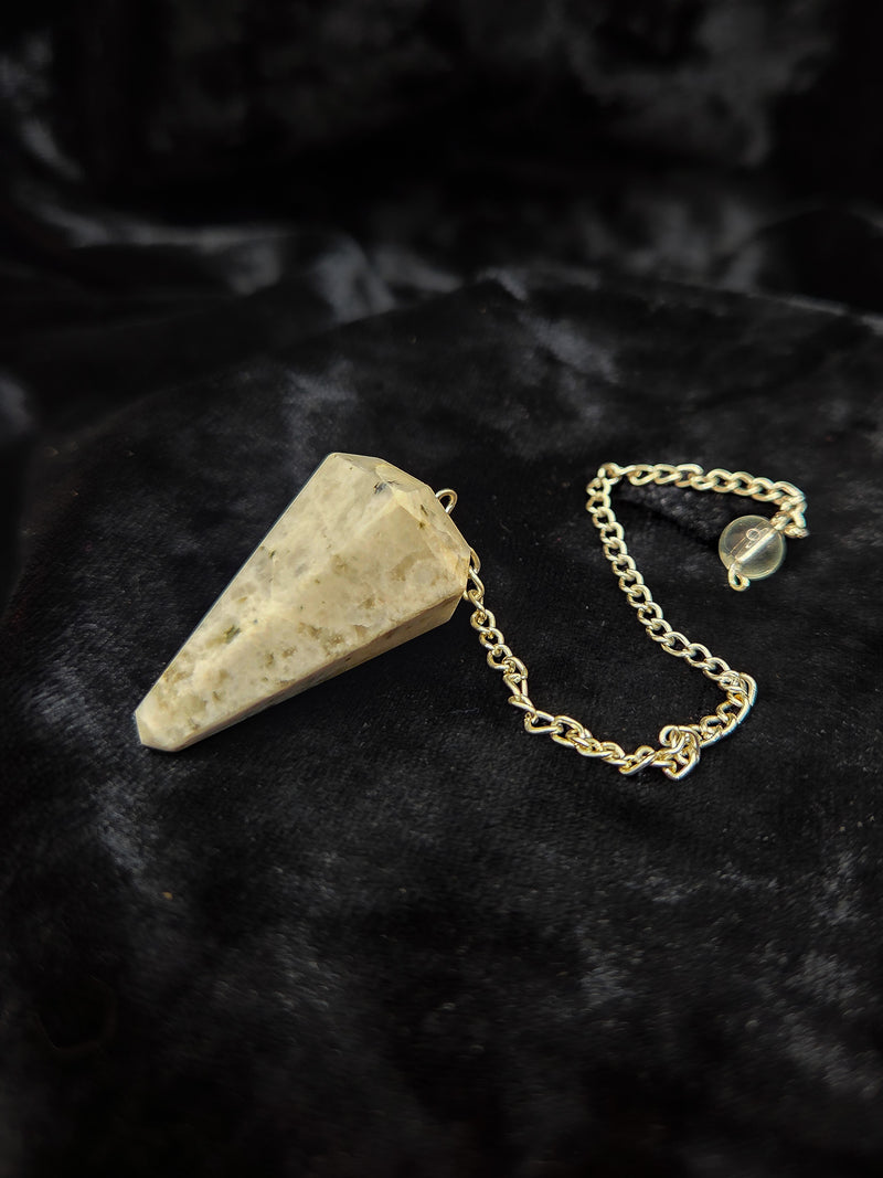 Rainbow Moonstone Pendulum