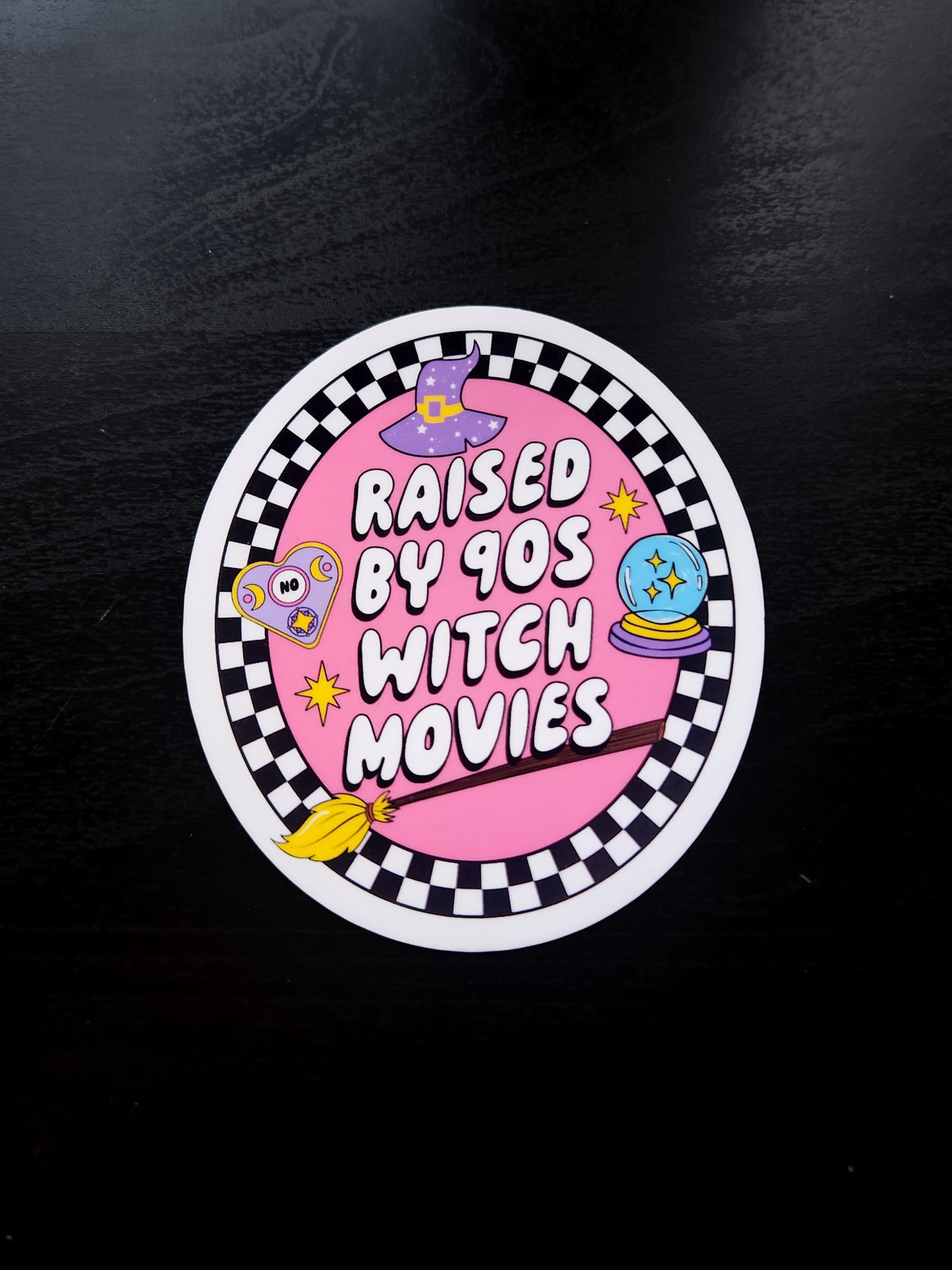 Raised By 90’S Witch Movies Sticker