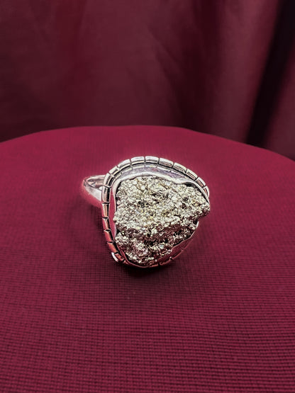 Raw Pyrite Ring