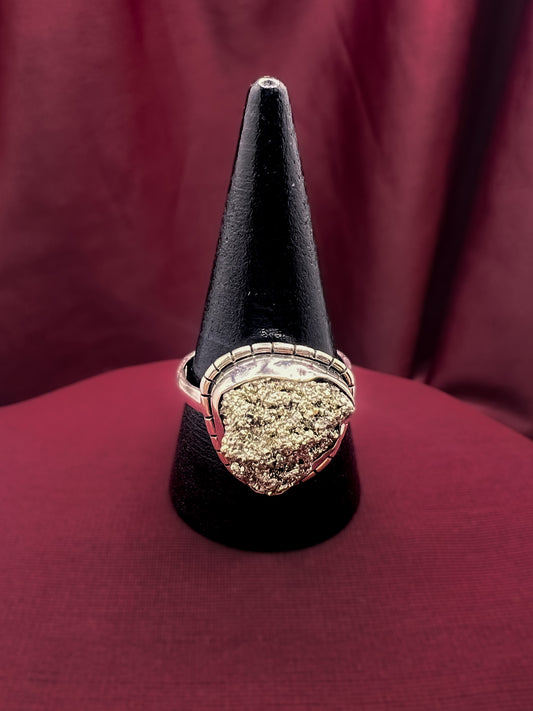 Raw Pyrite Ring