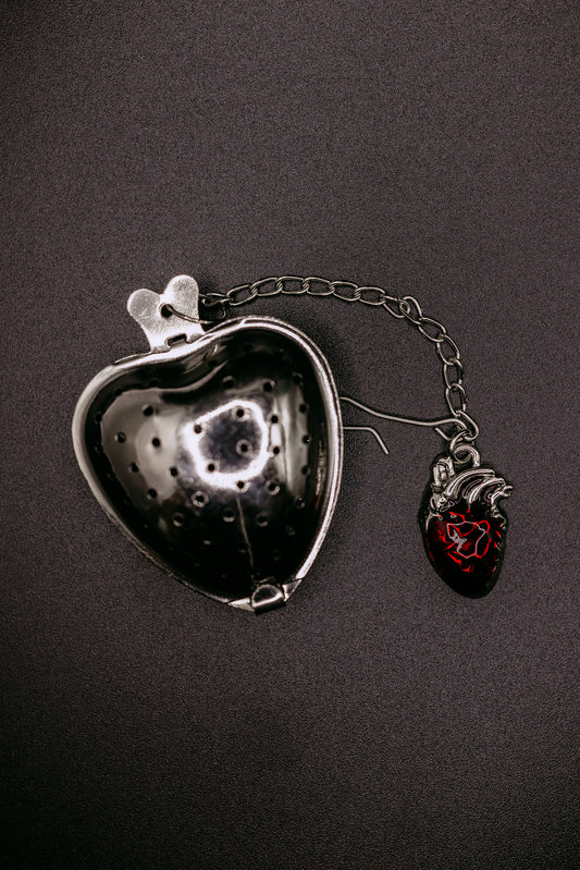 Heart Tea Strainer with Red Heart