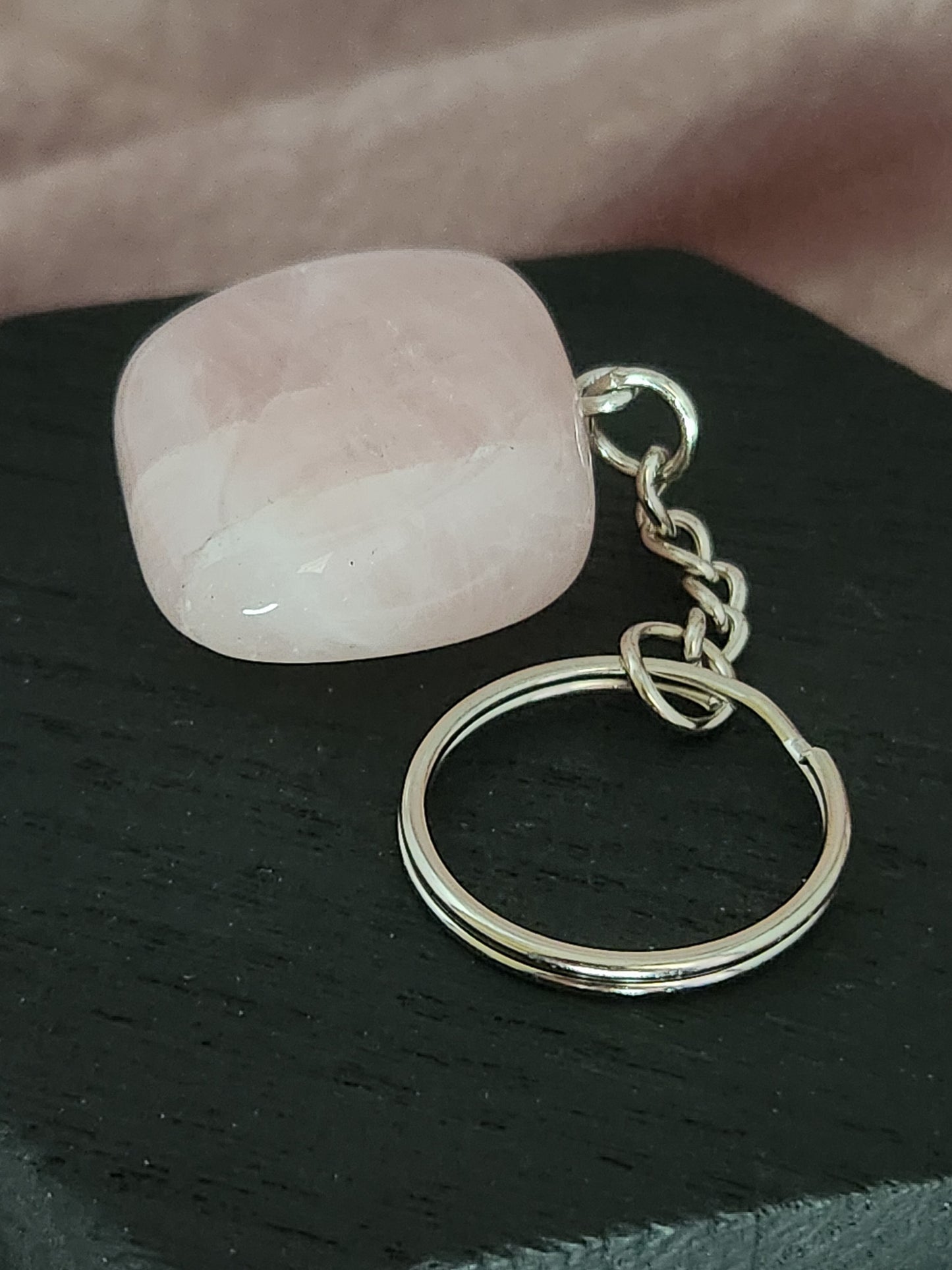 Rose Quartz Keychain