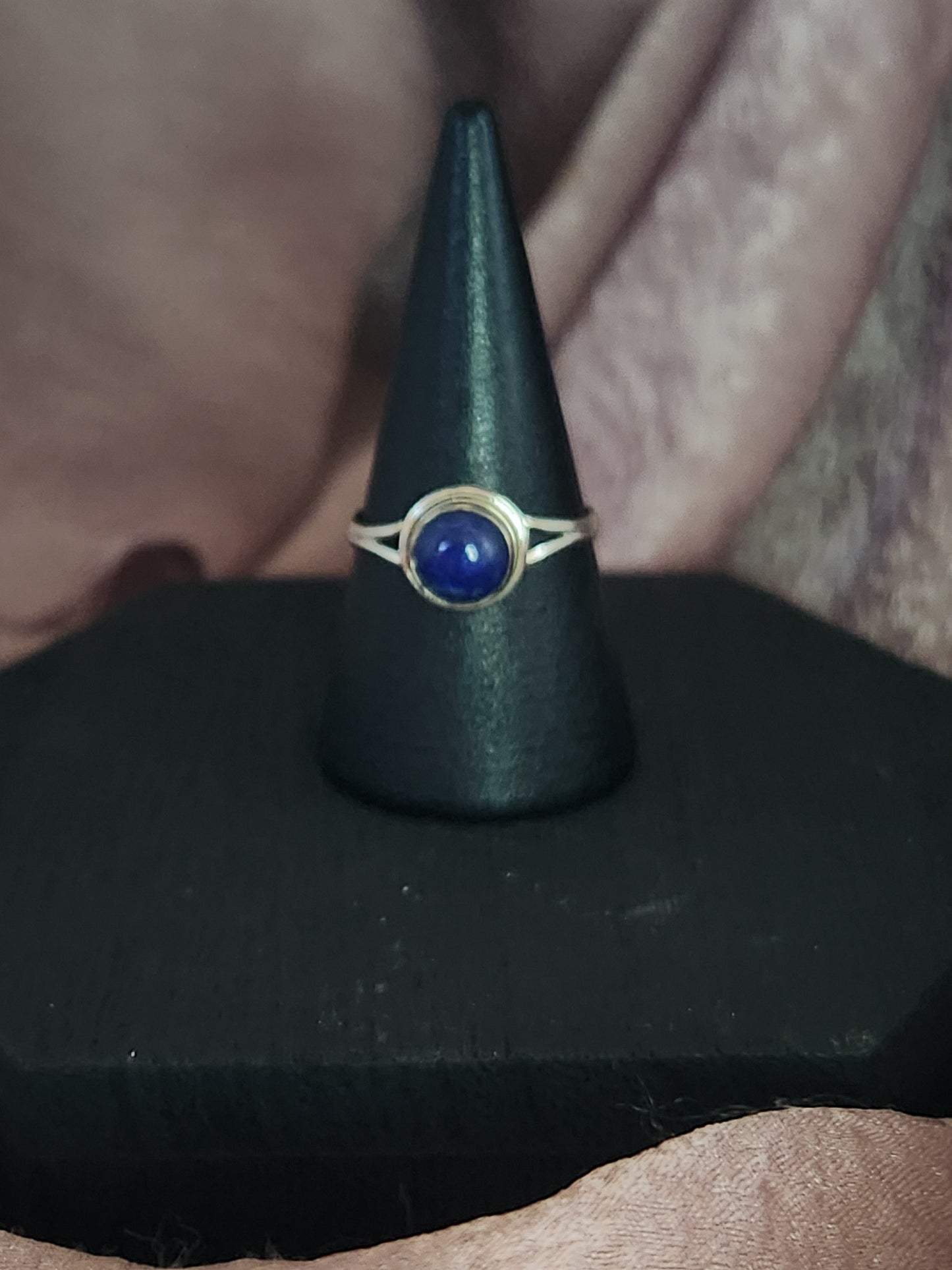 Round Lapis Ring