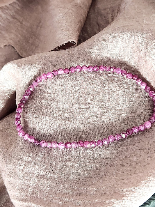 Ruby 3mm Bracelet Faceted