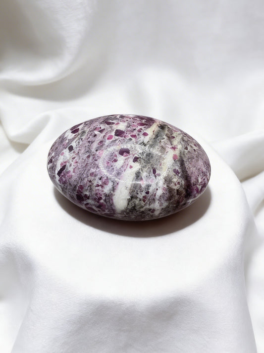 Ruby Albite Palm Stone