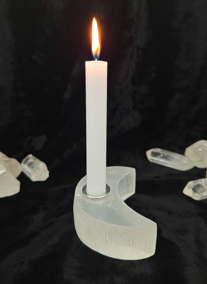 Selenite Chime Candle Holder