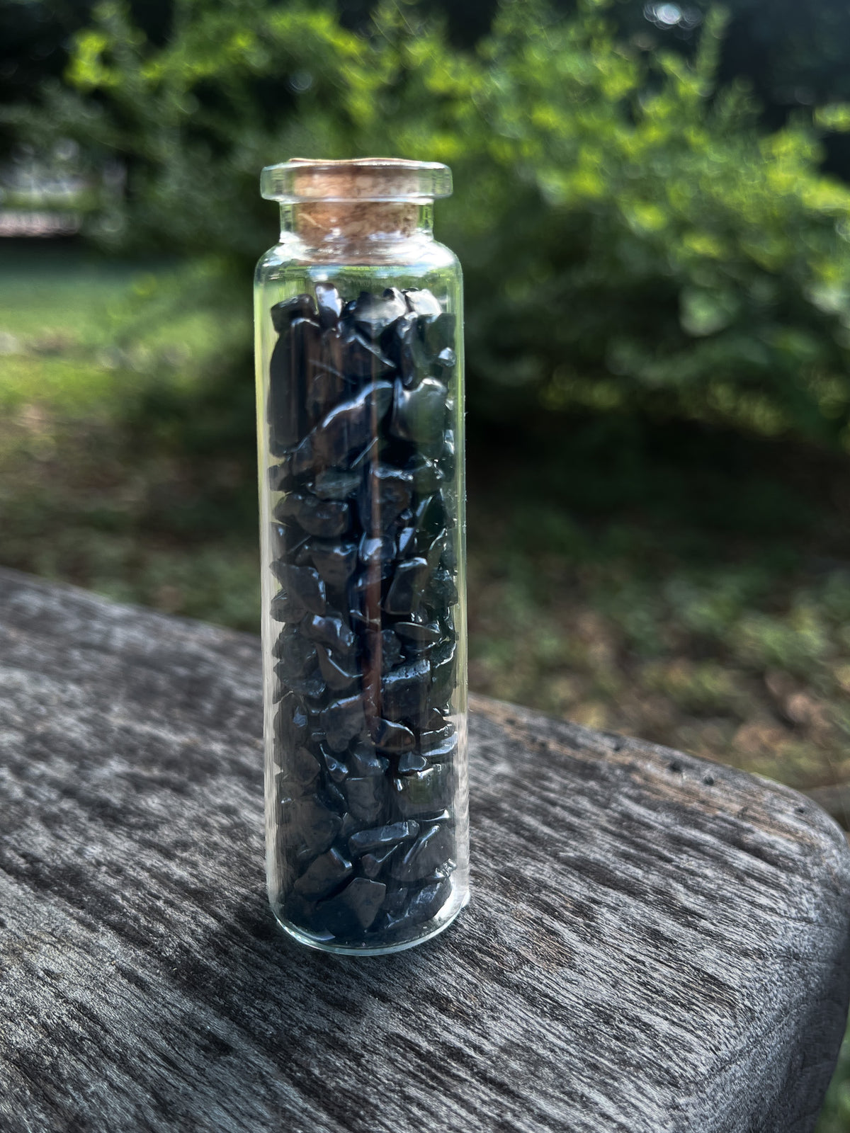 Shungite Crystal Chip Jar