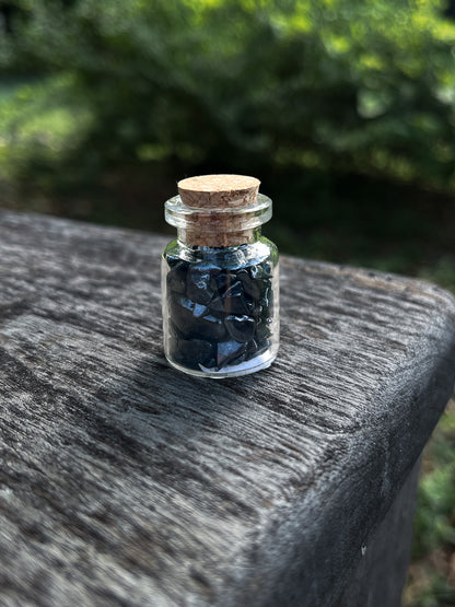 Shungite Crystal Chip Jar