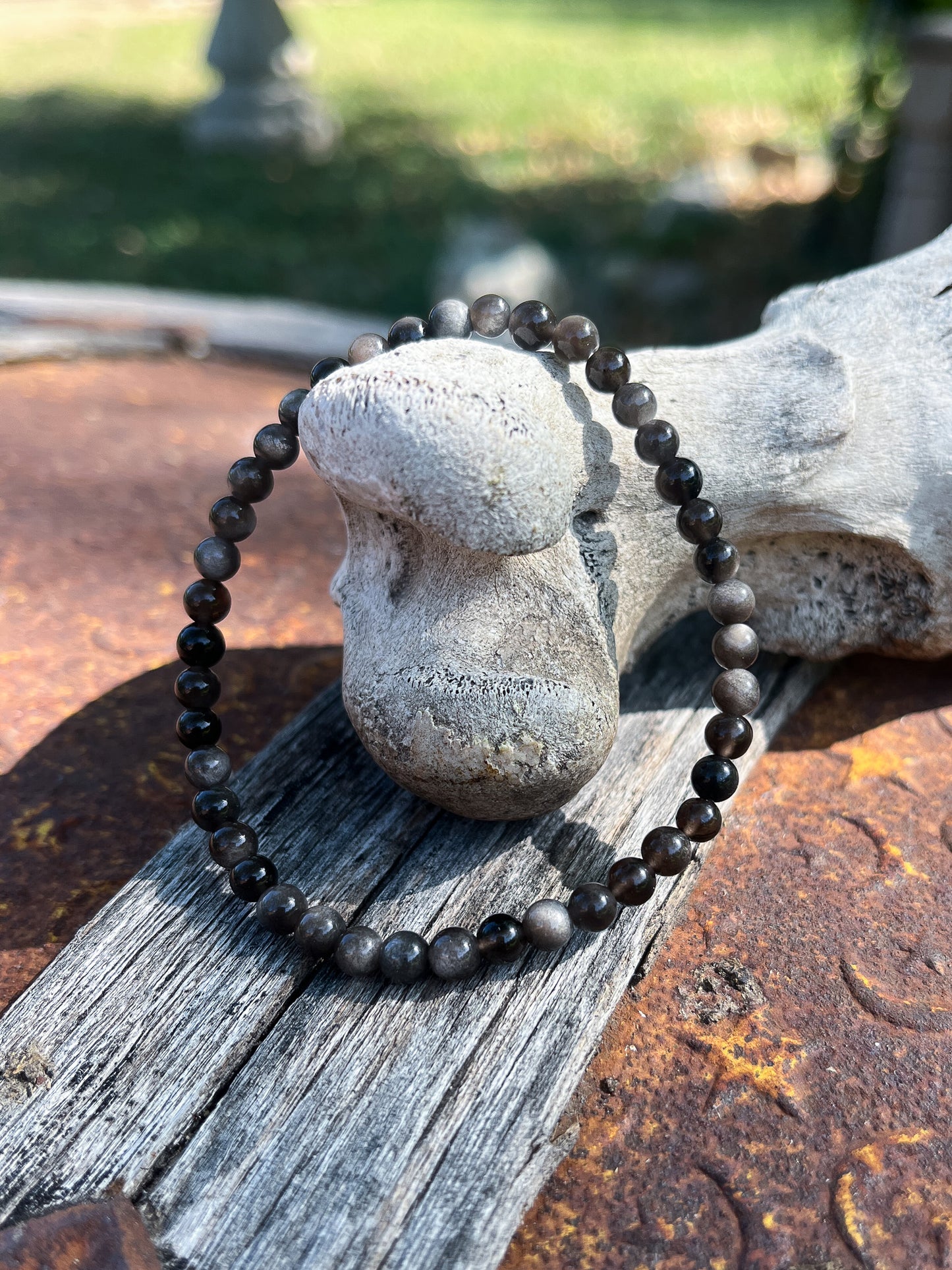 Silver Sheen Obsidian Bracelet (Multiple Styles)