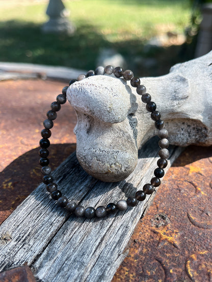 Silver Sheen Obsidian Bracelet (Multiple Styles)