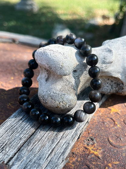 Silver Sheen Obsidian Bracelet (Multiple Styles)