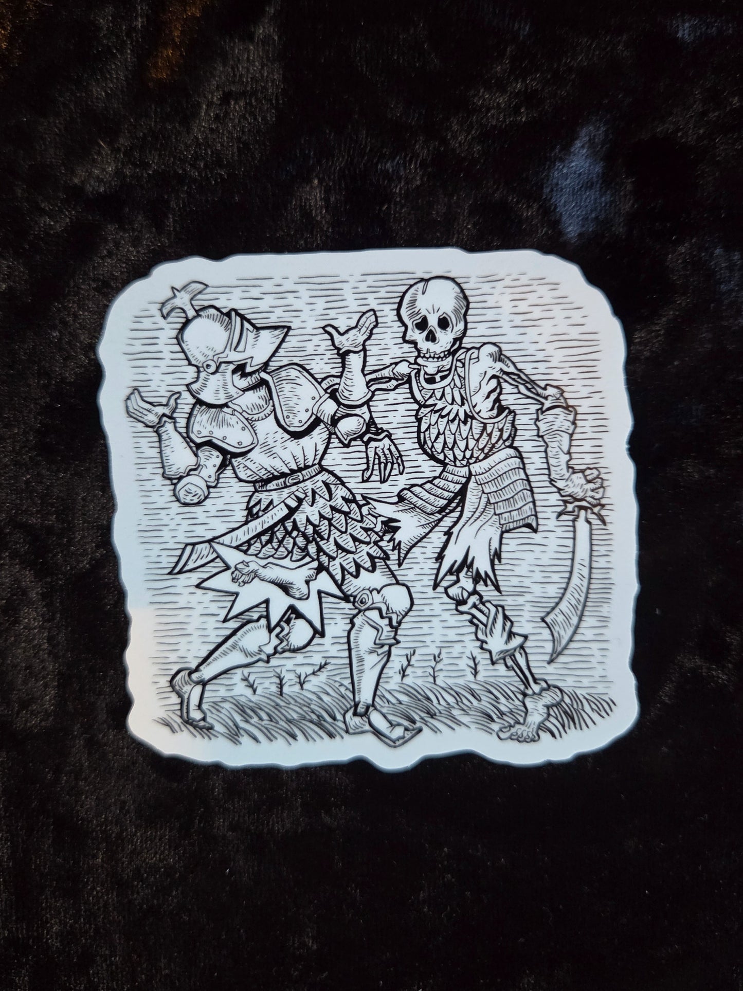 Skeleton Knight Battle Sticker - 3"