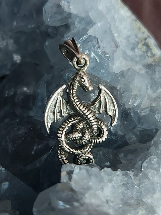 Small Open Wing Dragon Pendant