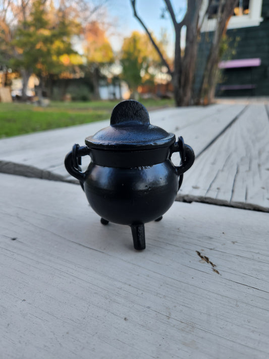 Small Plain Cauldron with Lid