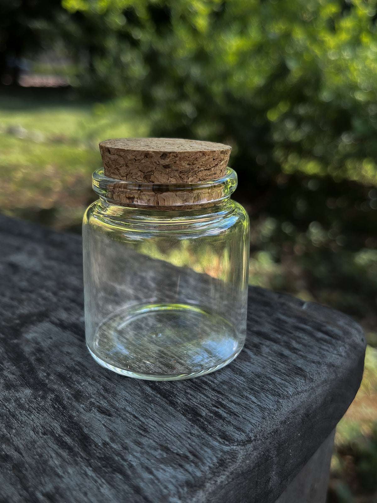 Small Rounded Glass Jar
