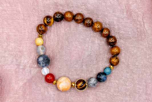 Solar System Bracelet: Tigers Eyes