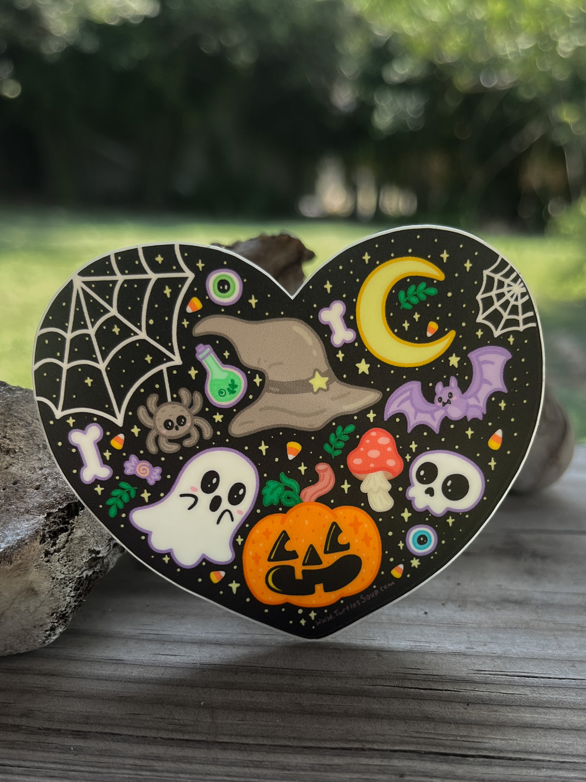 Spooky Halloween Heart Sticker