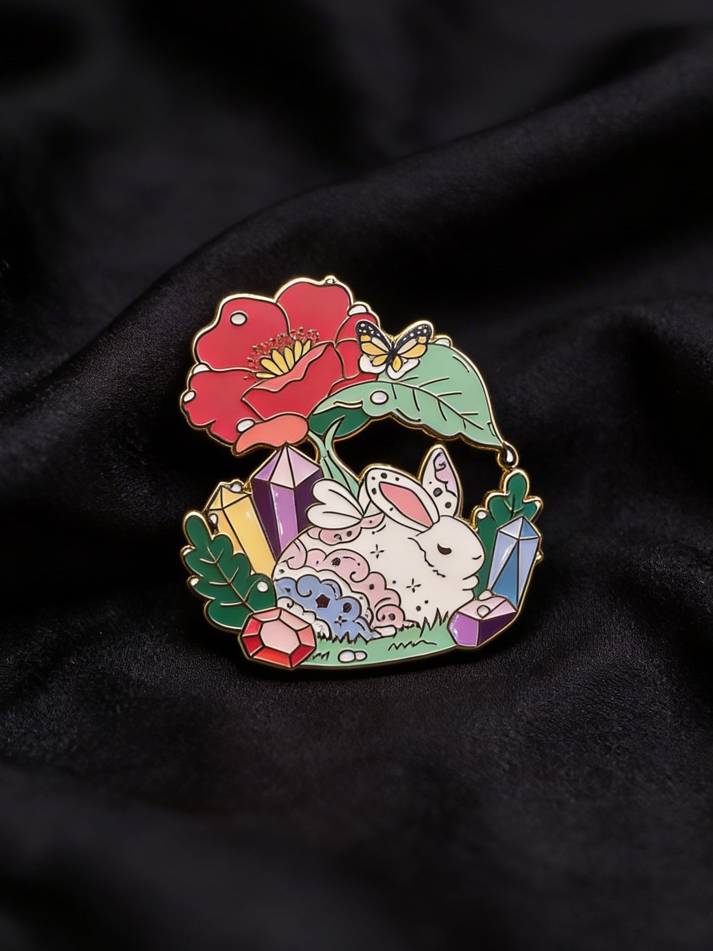 Spring Rabbit Enamel Pin