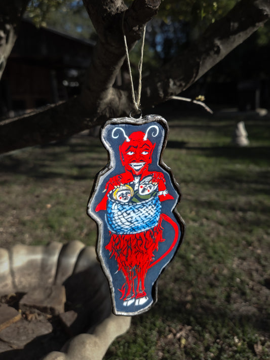 Stained Glass Krampus Ornament