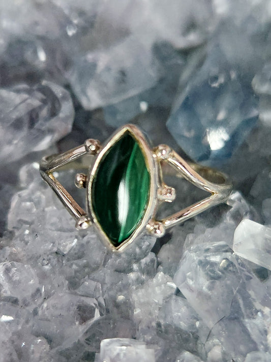 Sterling Silver Dot Crystal Ring