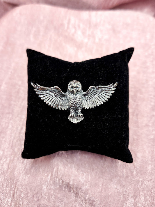 Sterling Silver Flying Owl Pendant