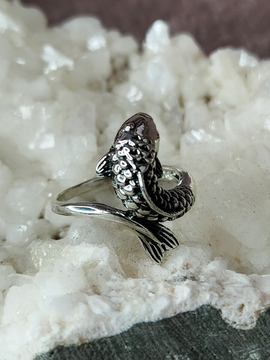 Sterling Silver Koi Fish Ring