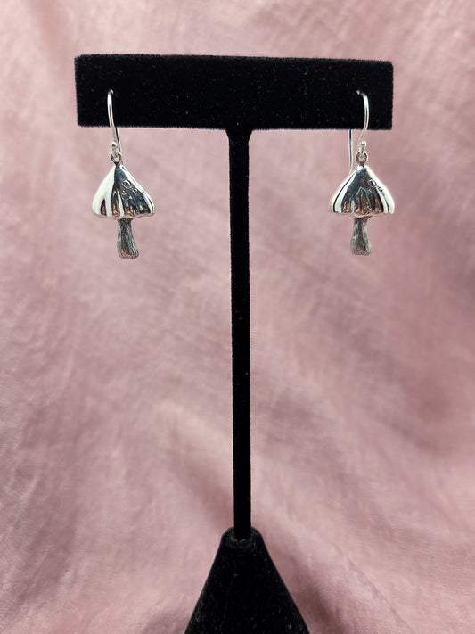 Sterling Silver Mushroom Earrings