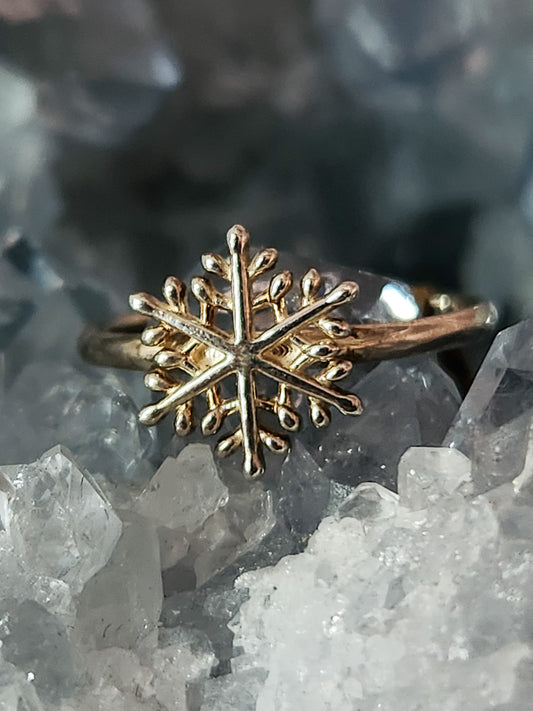 Sterling Silver Snowflake Ring