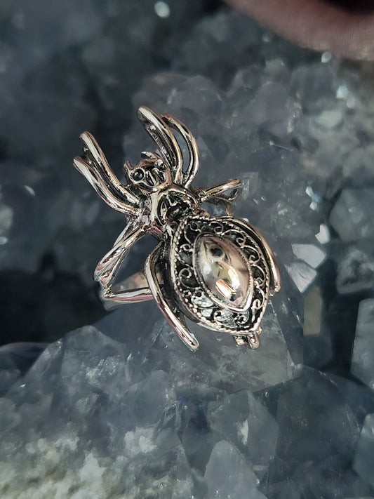 Sterling Silver Spider Poison Ring