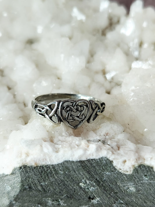 Sterling Silver Witch Heart Ring