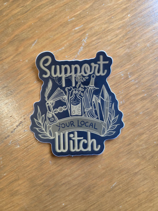 Support Your Local Witch Sticker