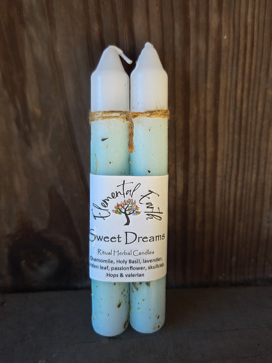 Sweet Dreams Herbal Intention Taper Candles