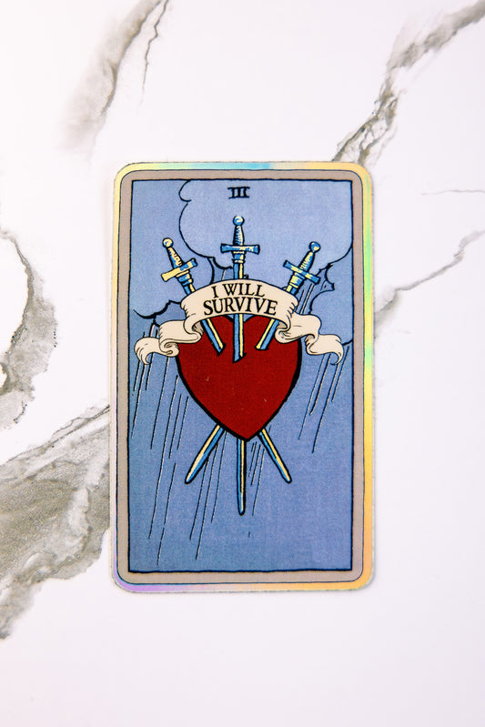 Three of Swords: I Will Survive Sticker