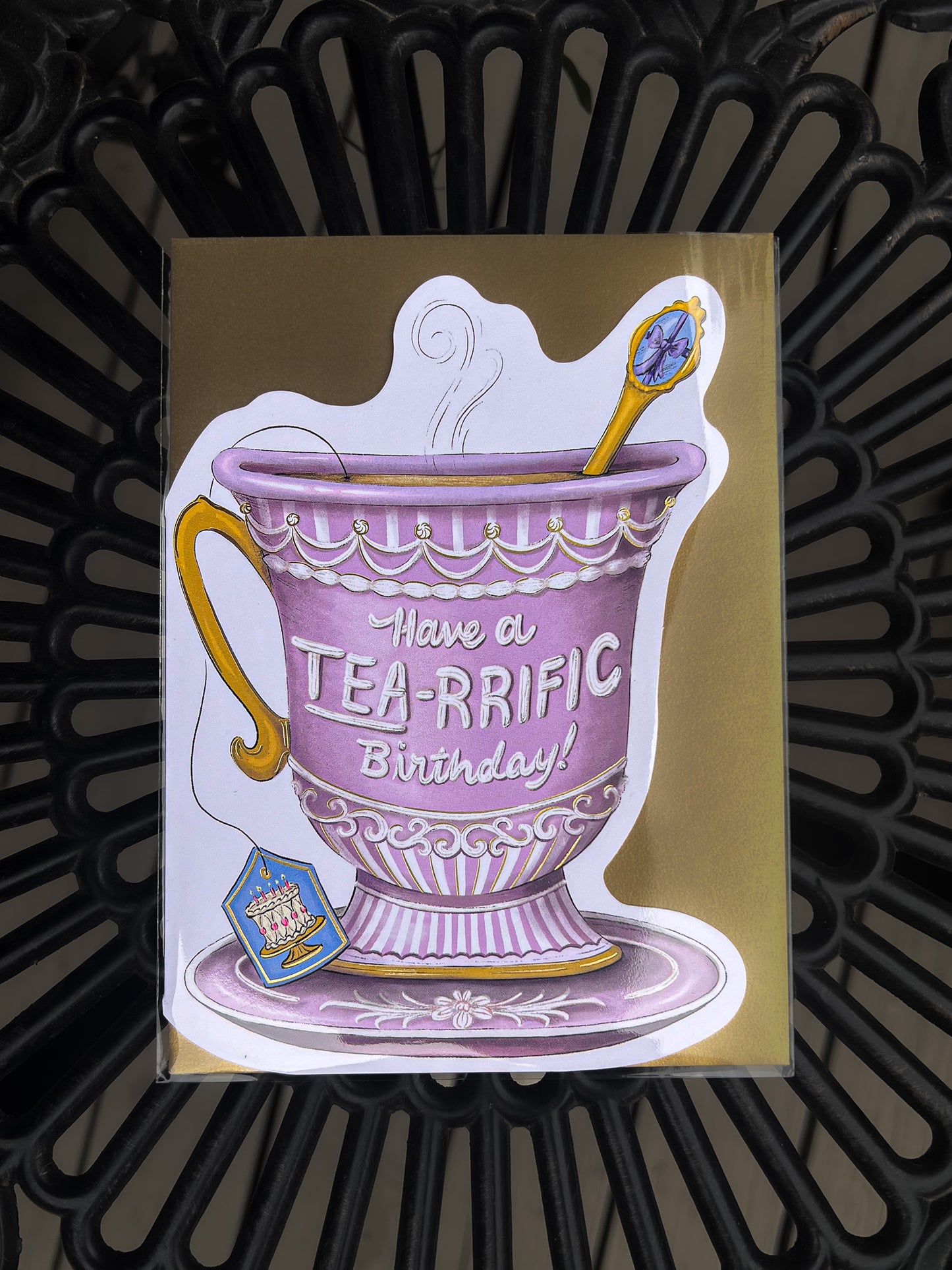 Tea-Rrific Birthday Teacup Diecut Card