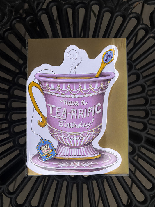Tea-Rrific Birthday Teacup Diecut Card
