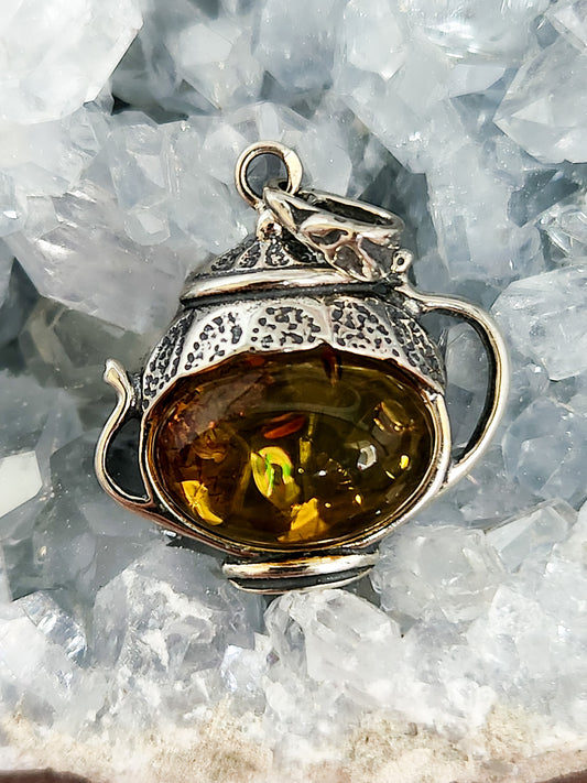 Tea Kettle Pot Pendant